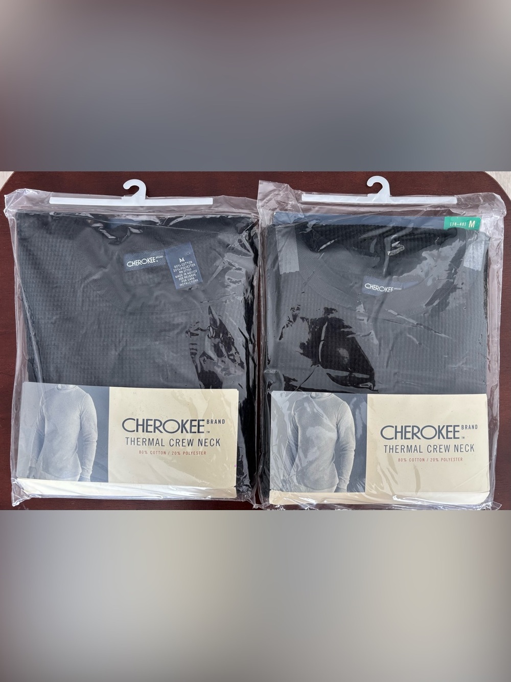 Cherokee Men's Long Sleeve Thermal Crew Neck Shirt Size Medium Lot of 2